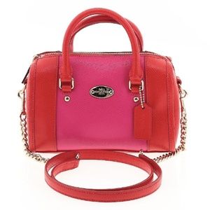 Coach BICOLOR CROSSGRAIN BABY BENNETT SATCHEL